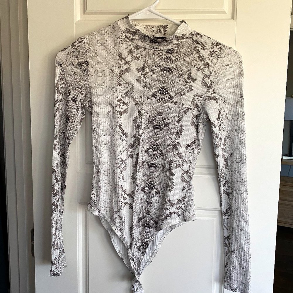 Snake skin print bodysuit